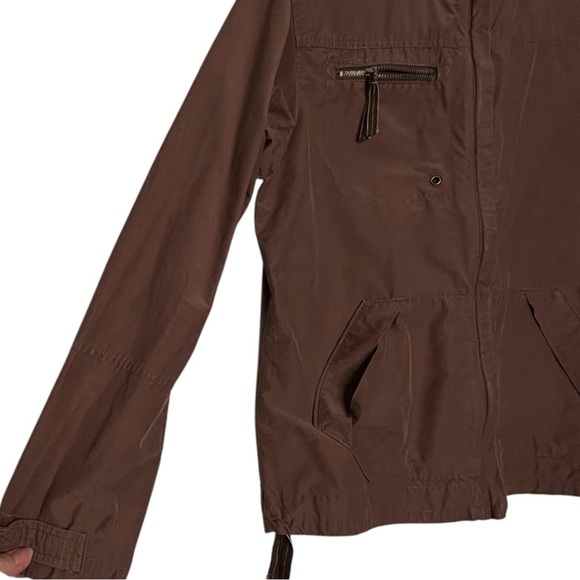 Columbia Omni-Shade Brown Full Zip Hooded Windbreaker w/Pockets Sz M - Picture 5 of 15